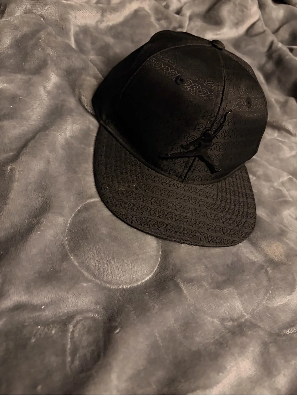 Jordan Black Kids Snapback Hat with Embossed Jumpman
